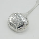Victorian Exeter Sterling Silver Floral Pattern Heraldic Crest Sugar Caster 1839