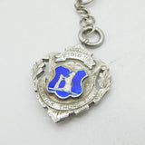 Edwardian Sterling Silver Graduating Albert Watch Chain & Fob Antique 1910 Birmingham