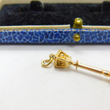 9ct Yellow Gold Traditional Lamp Post Charm Pendant Vintage c1970