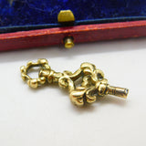 Victorian 9ct Yellow Gold Cased Ornate Watch Key Fob Antique c1860