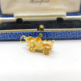 9ct Yellow Gold Traditional Motor Car Charm Pendant Vintage 1990 Birmingham