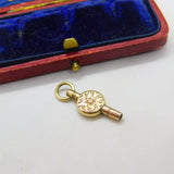 Victorian 9ct Yellow Gold Cased Floral Pattern Watch Key Fob Pendant c1860