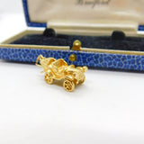 9ct Yellow Gold Traditional Motor Car Charm Pendant Vintage 1990 Birmingham