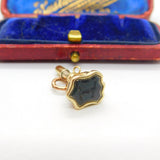 Victorian 9ct Gold Carved Bloodstone Hand Holding Staff Intaglio Fob Seal 1860