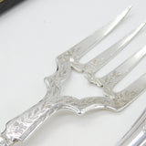 Victorian Sterling Silver Ornate Fish Serving Set 1850 Birmingham George Unite