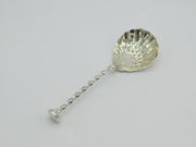 Victorian Sterling Silver Shell Pattern Seal Top Sugar Caster Spoon Antique 1897 London