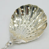 Victorian Sterling Silver Shell Pattern Seal Top Sugar Caster Spoon Antique 1897 London
