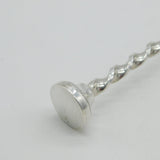 Victorian Sterling Silver Shell Pattern Seal Top Sugar Caster Spoon Antique 1897 London