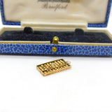 14ct Yellow Gold Maths Counting Abacus Charm Pendant Vintage c1960