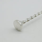 Victorian Sterling Silver Shell Pattern Seal Top Sugar Caster Spoon Antique 1897 London