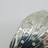Victorian Sterling Silver Shell Pattern Seal Top Sugar Caster Spoon Antique 1897 London