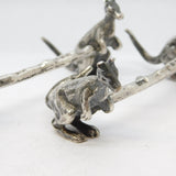 Victorian Pair of Sterling Silver Novelty Kangaroo Cutlery Rests Antique 1896 Sheffield