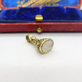 Victorian 15ct Gold & Carved Chalcedony Scottish Thistle Intaglio Fob Seal c1860