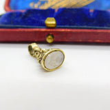 Victorian 15ct Gold & Carved Chalcedony Scottish Thistle Intaglio Fob Seal c1860
