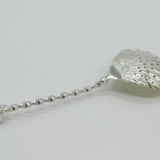 Victorian Sterling Silver Shell Pattern Seal Top Sugar Caster Spoon Antique 1897 London