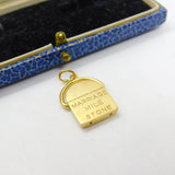 9ct Yellow Gold Marriage Milestone Spinner Charm Pendant Vintage 1967 London