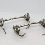 Victorian Pair of Sterling Silver Novelty Kangaroo Cutlery Rests Antique 1896 Sheffield