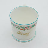 19th Century English Pearlware Floral Glaze 'Henry' Christening Cup Antique 1850