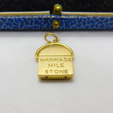 9ct Yellow Gold Marriage Milestone Spinner Charm Pendant Vintage 1967 London