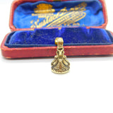 Victorian 15ct Gold & Carved Chalcedony Scottish Thistle Intaglio Fob Seal c1860