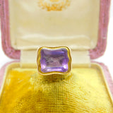 Victorian 15ct Yellow Gold Carved Amethyst Retriever Dog Intaglio Fob Seal c1860