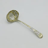 George III Sterling Silver Gilt Floral Sugar Caster Spoon Antique 1790 London
