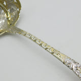 George III Sterling Silver Gilt Floral Sugar Caster Spoon Antique 1790 London