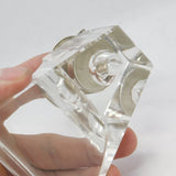 Sterling Silver Dog Form Mounted Moulded Glass Ink Pot & Pen Rest Antique Deco