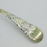 George III Sterling Silver Gilt Floral Sugar Caster Spoon Antique 1790 London
