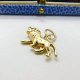 9ct Yellow Gold Leo Zodiac or Lion Charm Pendant Antique c1940 Art Deco