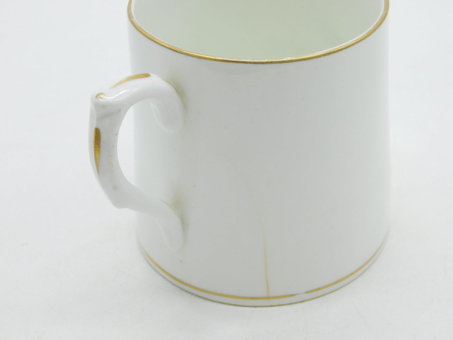 19th Century English Pearlware Gilded 'Ann' Christening Mug Antique c1850