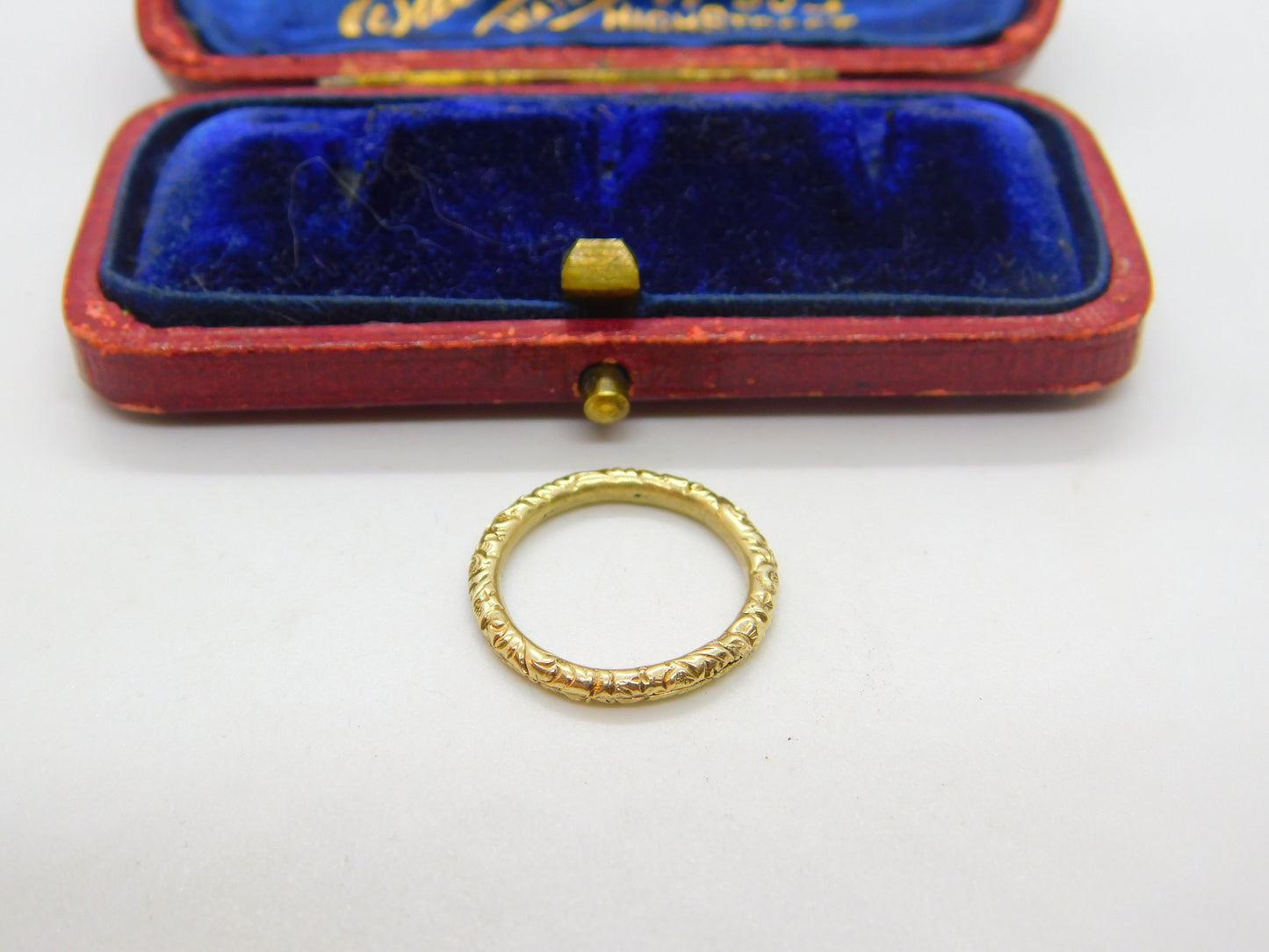 Victorian 15ct Yellow Gold Floral Pattern Split Ring Jewellery Findings c1860