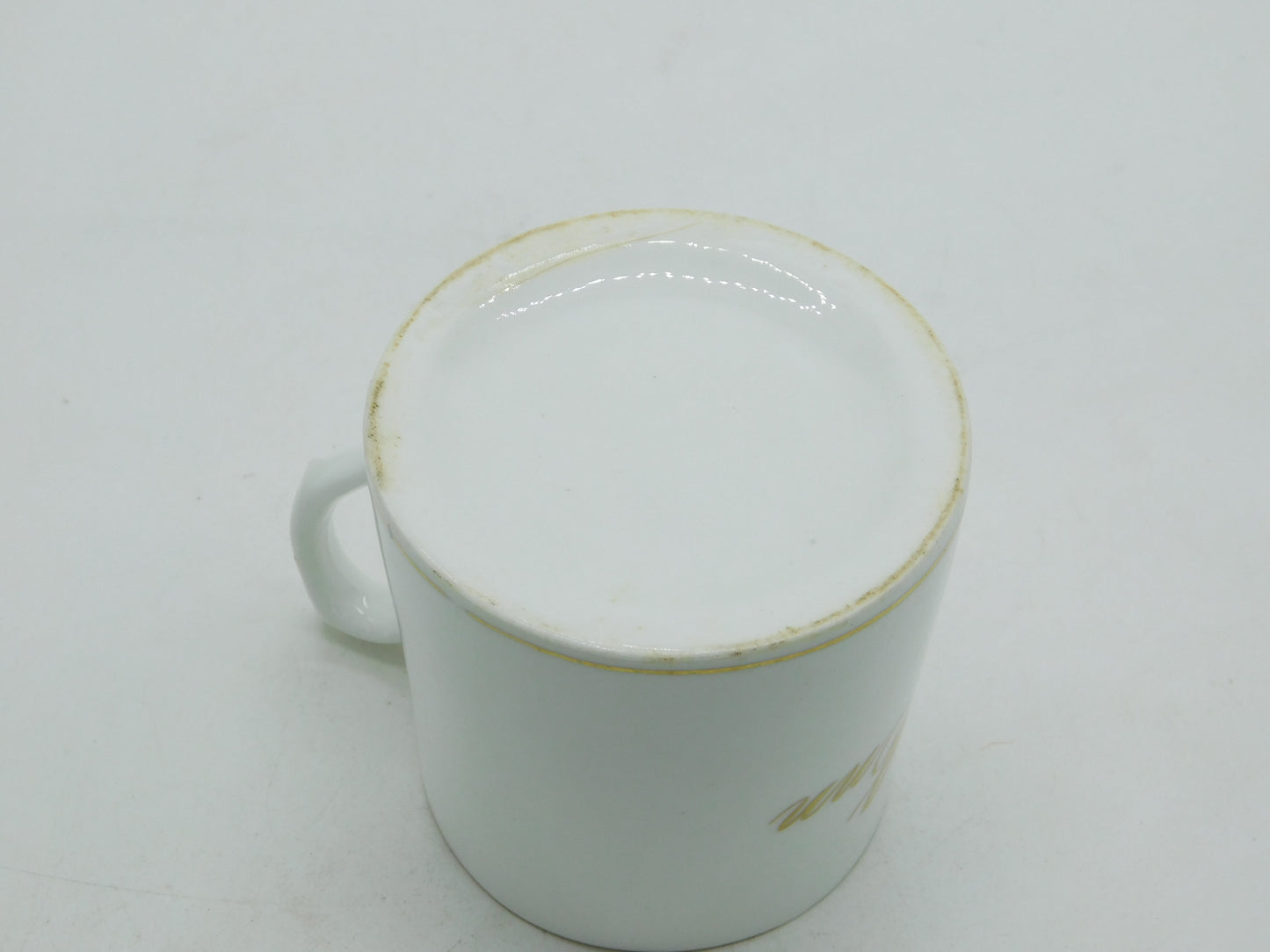 19th Century English Pearlware Gilded 'Ann' Christening Mug Antique c1850