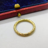 Victorian 15ct Yellow Gold Floral Pattern Split Ring Jewellery Findings c1860
