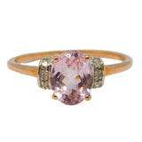 10ct Rose Gold, 2.5ct Kunzite & Diamond Dress Ring Vintage Birmingham