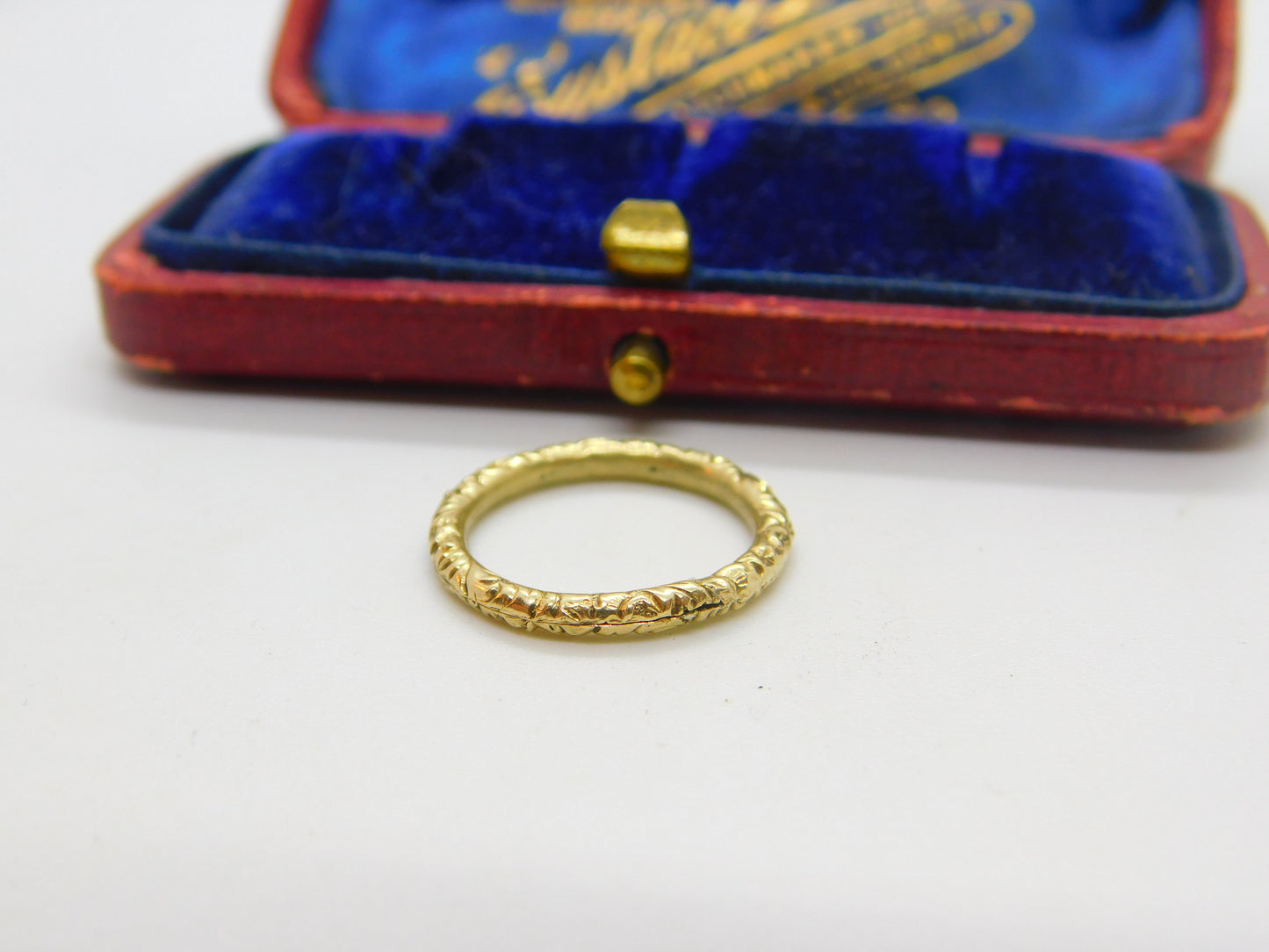 Victorian 15ct Yellow Gold Floral Pattern Split Ring Jewellery Findings c1860