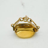 9ct Yellow Gold Mounted Faceted Citrine Spinner Fob Antique 1920 Chester