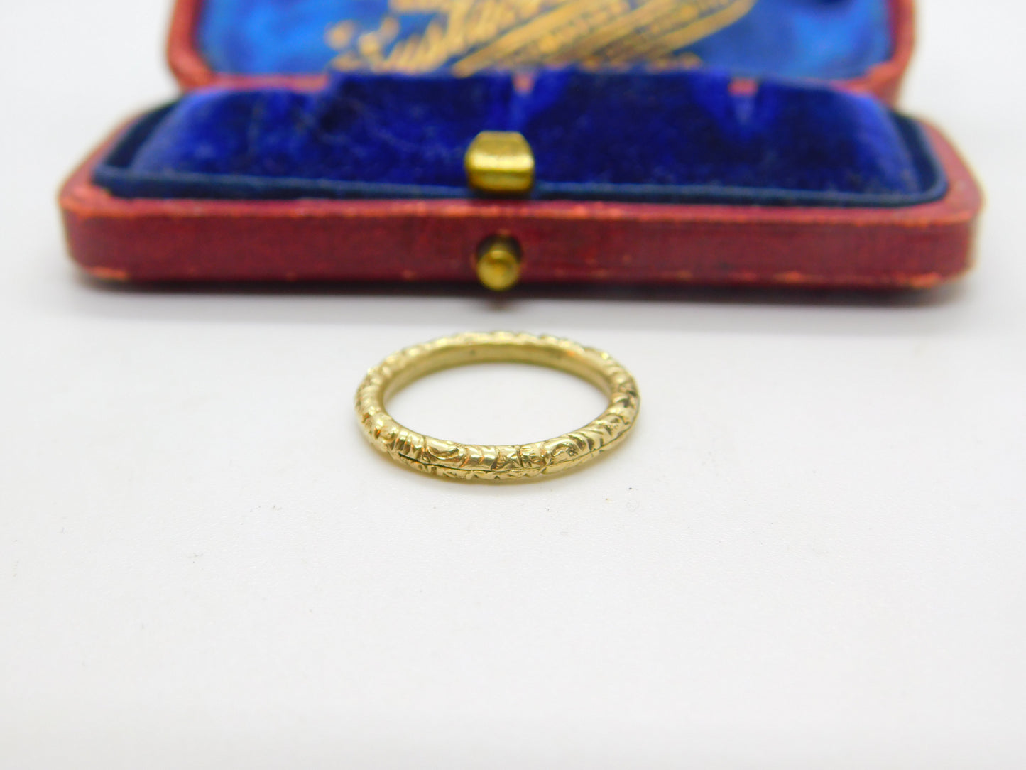 Victorian 15ct Yellow Gold Floral Pattern Split Ring Jewellery Findings c1860