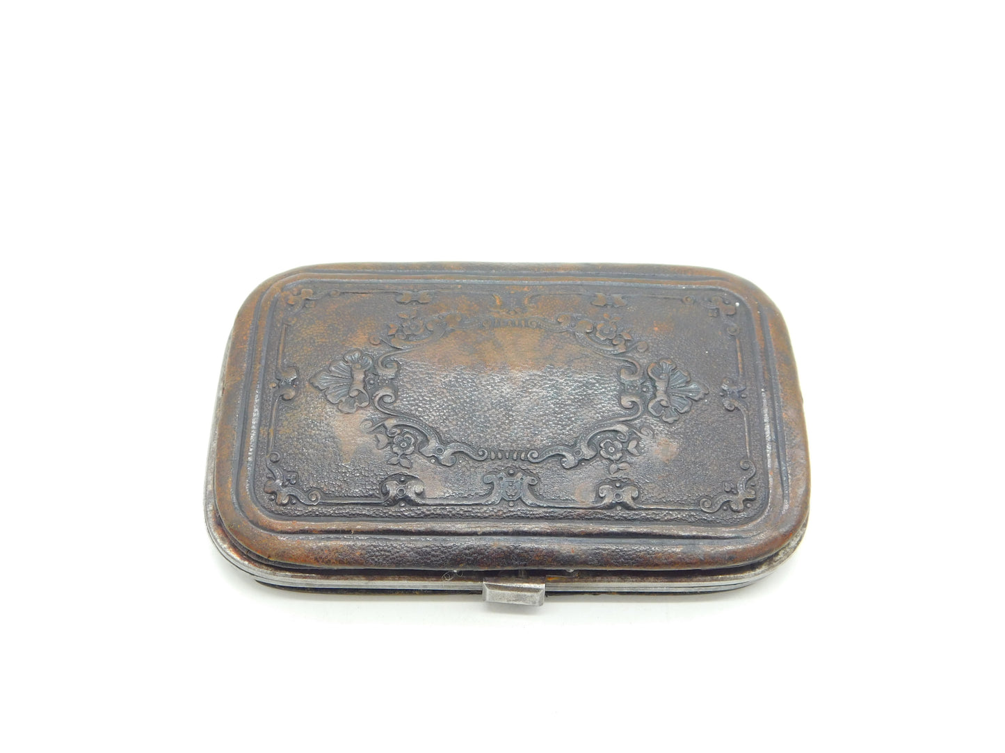 19th Century French Leather & Cut Steel Ladies Multi Compartment Wallet c1840