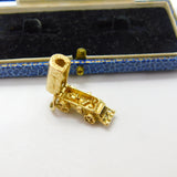 9ct Yellow Gold Opening Travelling Wagon Caravan Charm Vintage 1961 London