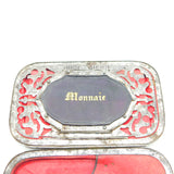 19th Century French Leather & Cut Steel Ladies Multi Compartment Wallet c1840