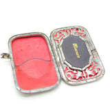 19th Century French Leather & Cut Steel Ladies Multi Compartment Wallet c1840