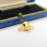 21ct Yellow Gold Working Miniature Whistle Charm or Pendant Vintage c1970
