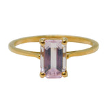 10ct Yellow Gold Baguette Cut Kunzite Dress Ring Vintage Birmingham