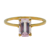 10ct Yellow Gold Baguette Cut Kunzite Dress Ring Vintage Birmingham