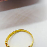 Victorian 18ct Gold, Black Enamel & Rose Cut Diamond Mourning Ring 1871 London