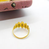 Victorian 18ct Gold, Black Enamel & Rose Cut Diamond Mourning Ring 1871 London