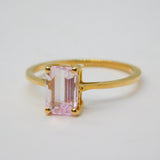 10ct Yellow Gold Baguette Cut Kunzite Dress Ring Vintage Birmingham