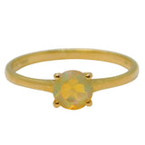 10ct Yellow Gold & 0.5ct Ethiopian Opal Dress Ring Vintage Birmingham