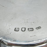 George III Sterling Silver Floral Pattern Salver Dish Antique 1777 London